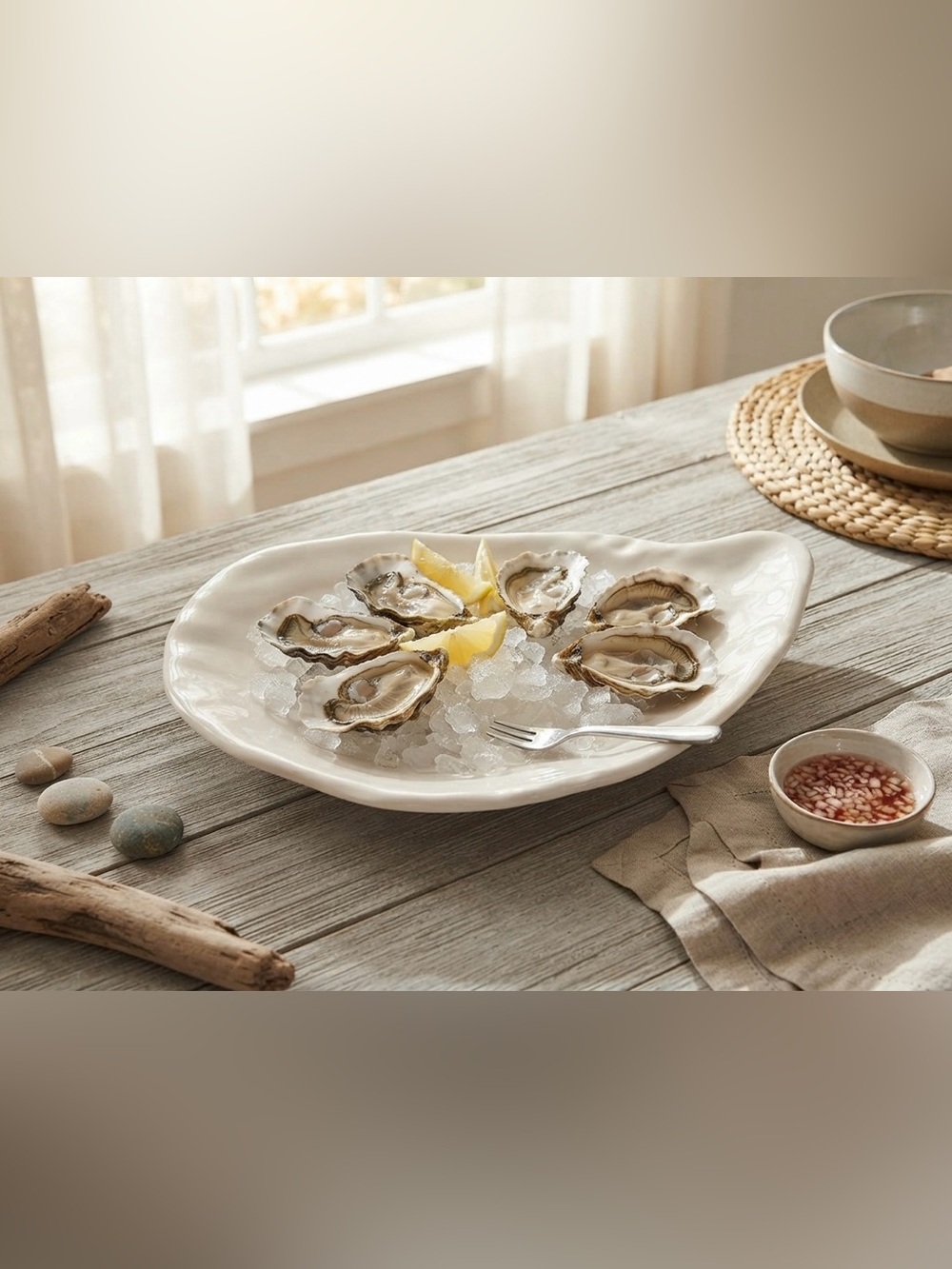 Sigrid Olsen Home Melamine Oyster Shell Serving Platter (set of 4)